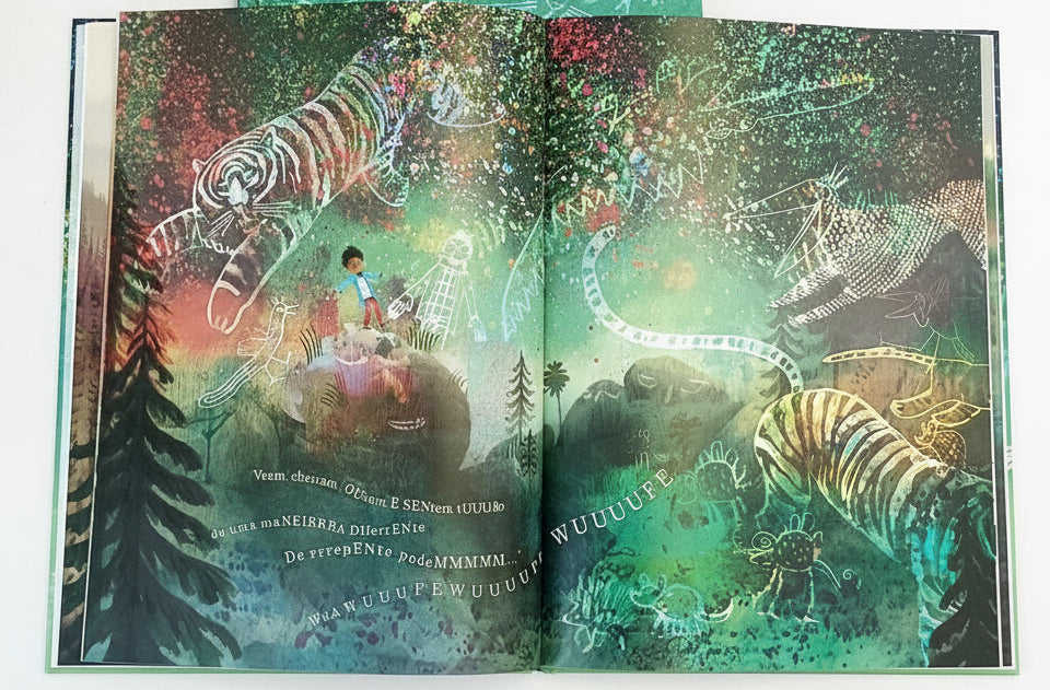 Interior do livro infantil "Sonhador" 