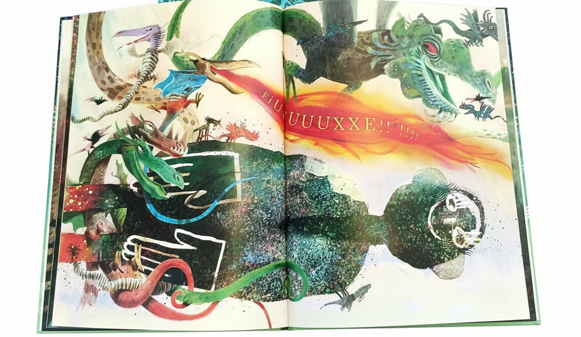 Interior do livro infantil sobre sonhos e imaginação "Sonhador" 