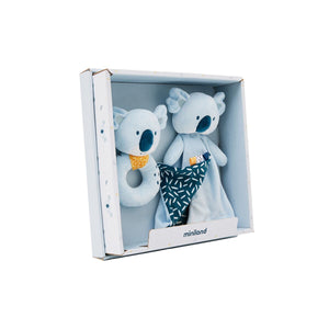 kit de presente para bebé da Miniland  com tema Coala 