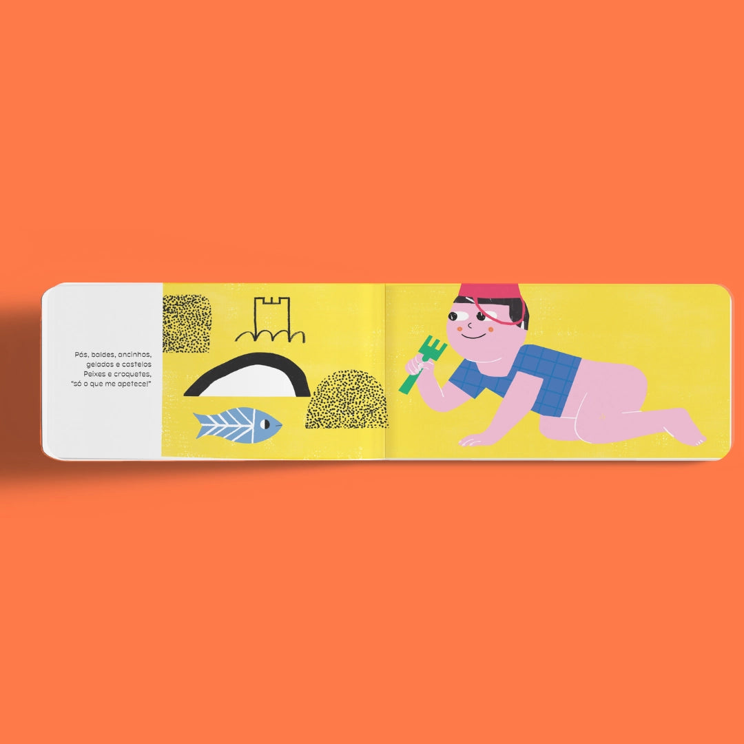 exemplo de duas páginas do "Livro do Verão" - um livro que desperta memórias felizes