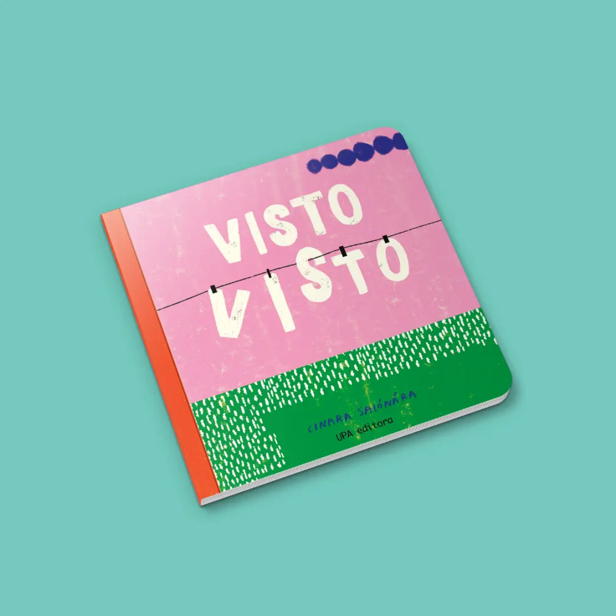 Capa do livro com textura para bebés "Visto visto"