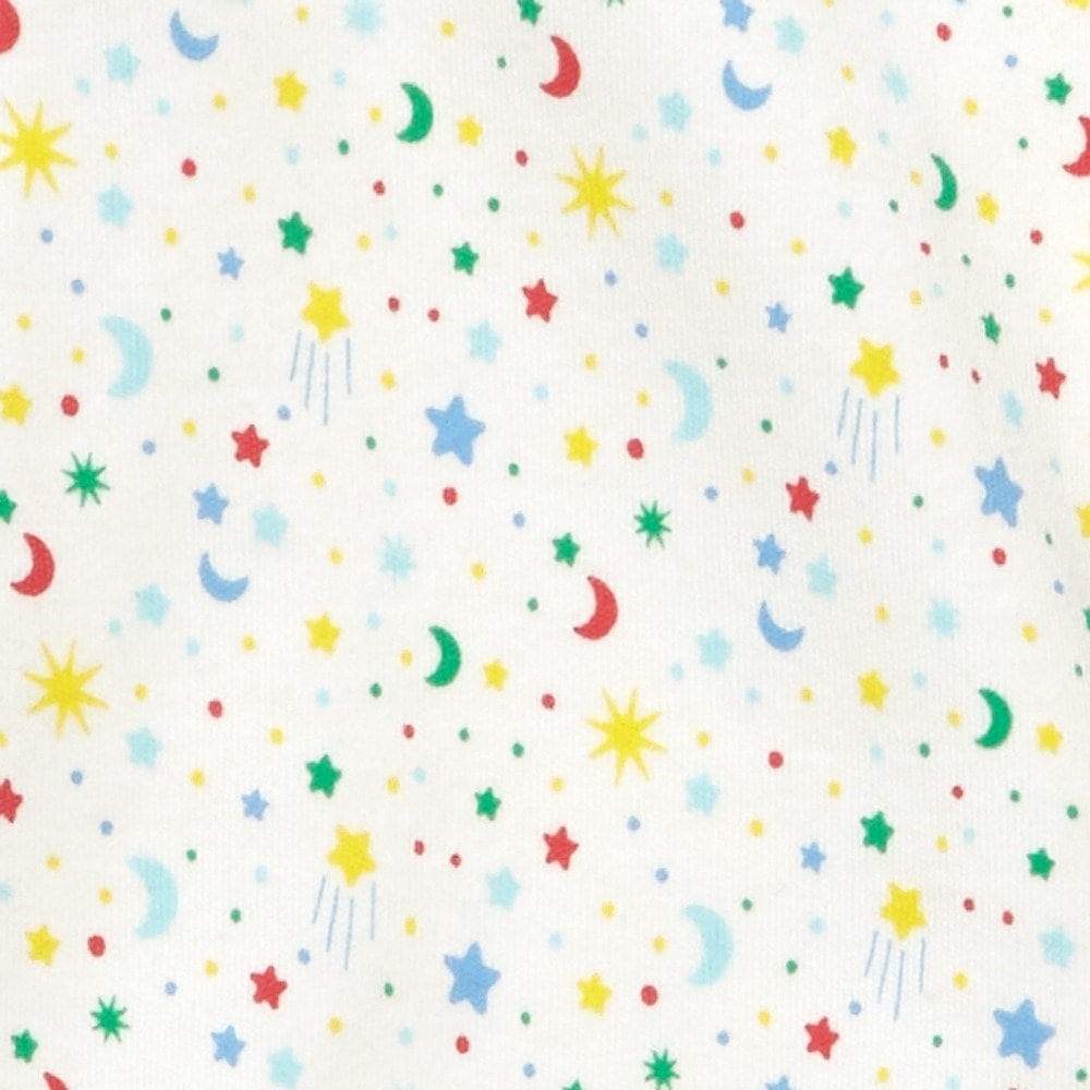 pormenores da Musselina/Swaddle para bebé de algodão orgânico com padrão de  Estrelas e luas da marca Piccalilly