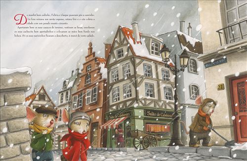 Interior do livro infantil de Natal  "Natal com a Tia Josefina" 