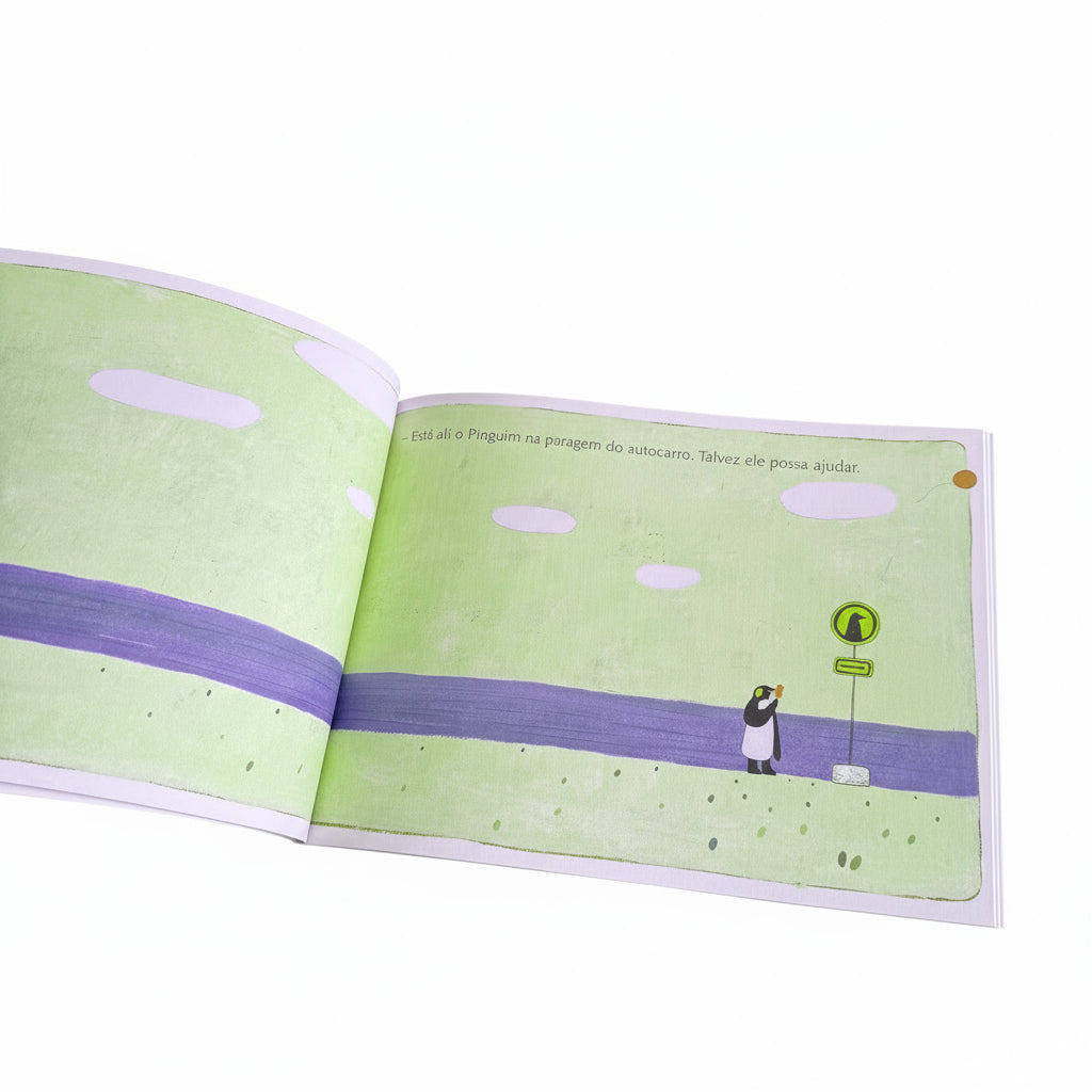 Exemplo do interior do livro infantil "O meu balão vermelho"