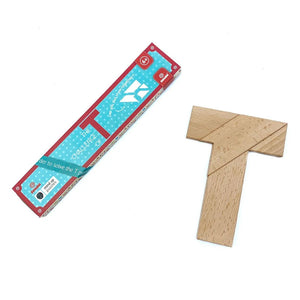 Quebra-Cabeça Mind Up “O Desafio de T” – Tangram de Madeira com 100 Desafios