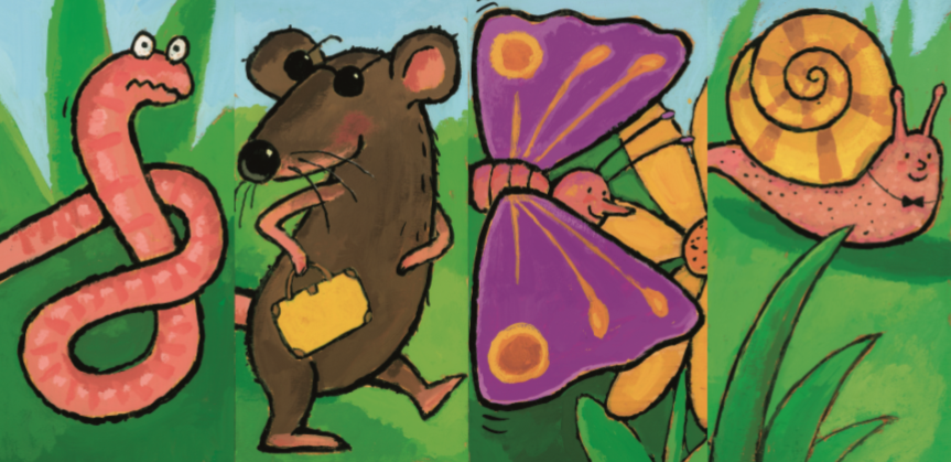 todos os anmais do livro "Será mesmo um caracol?" 