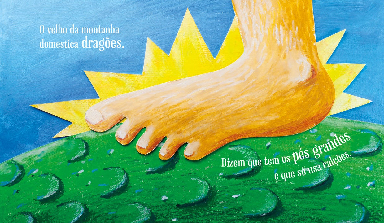 Exemplo do interior do livro infantil "O velho da montanha"