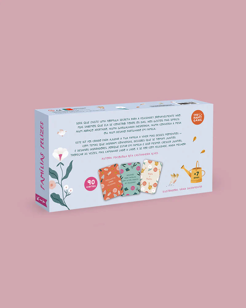  Verso da Caixa do Jogo "Kit Famílias Felizes" para Fortalecer os Laços Familiares da The Happy Gang