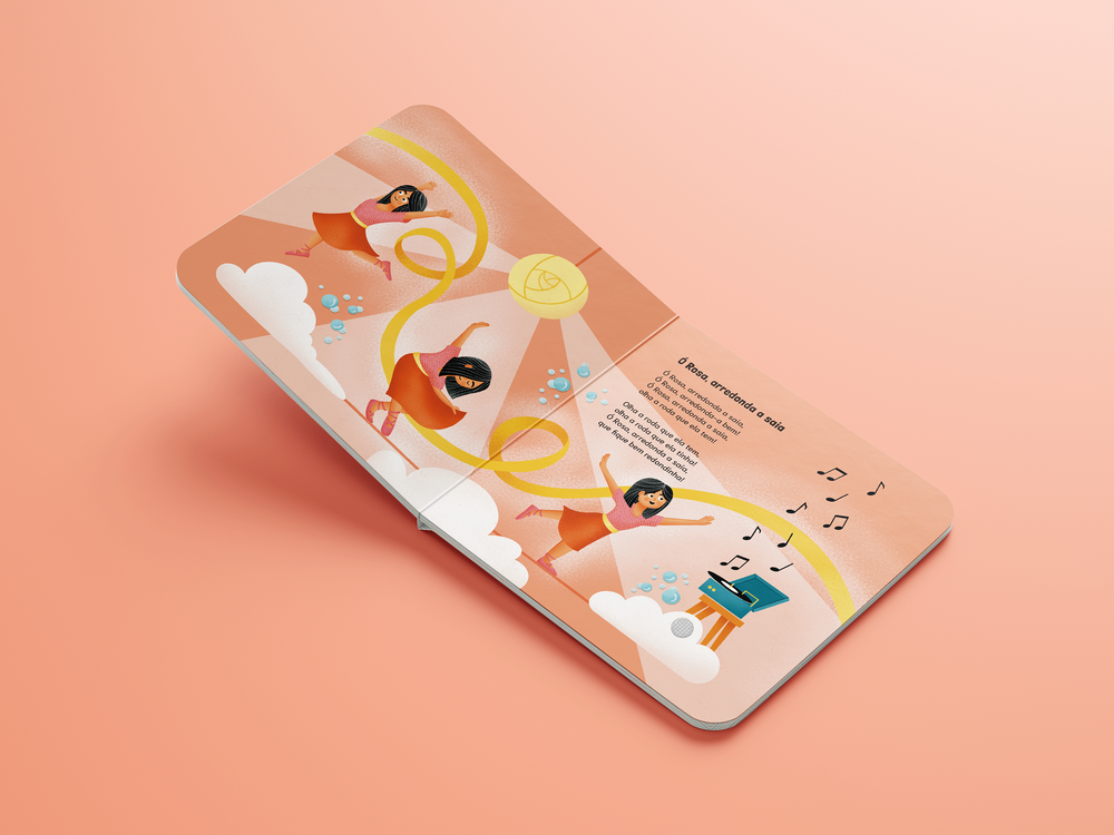 Musica "ó rosa arredonda a saia" no livro "Zás trás trás" - um livro Musical Infantil com Canções Tradicionais Portuguesas